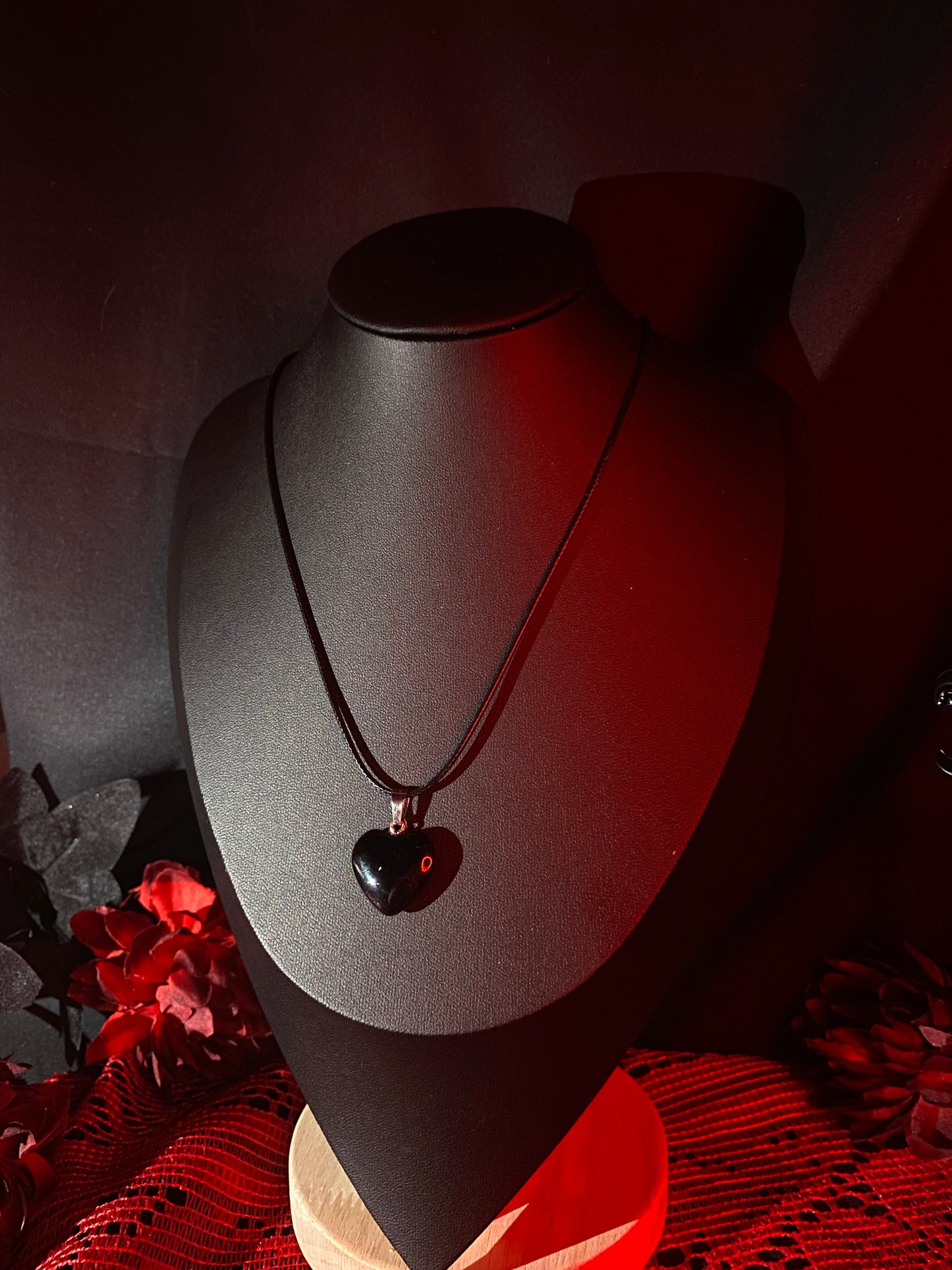 Heart Charm Cord Necklaces