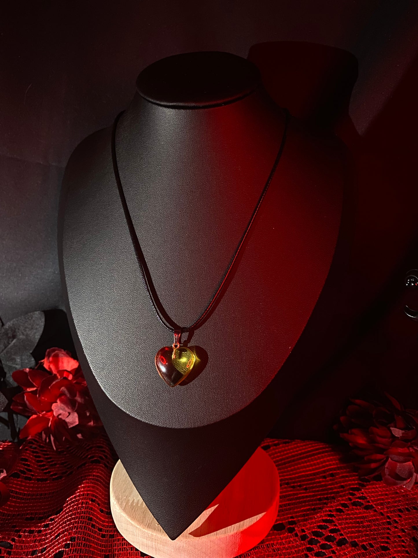Heart Charm Cord Necklaces