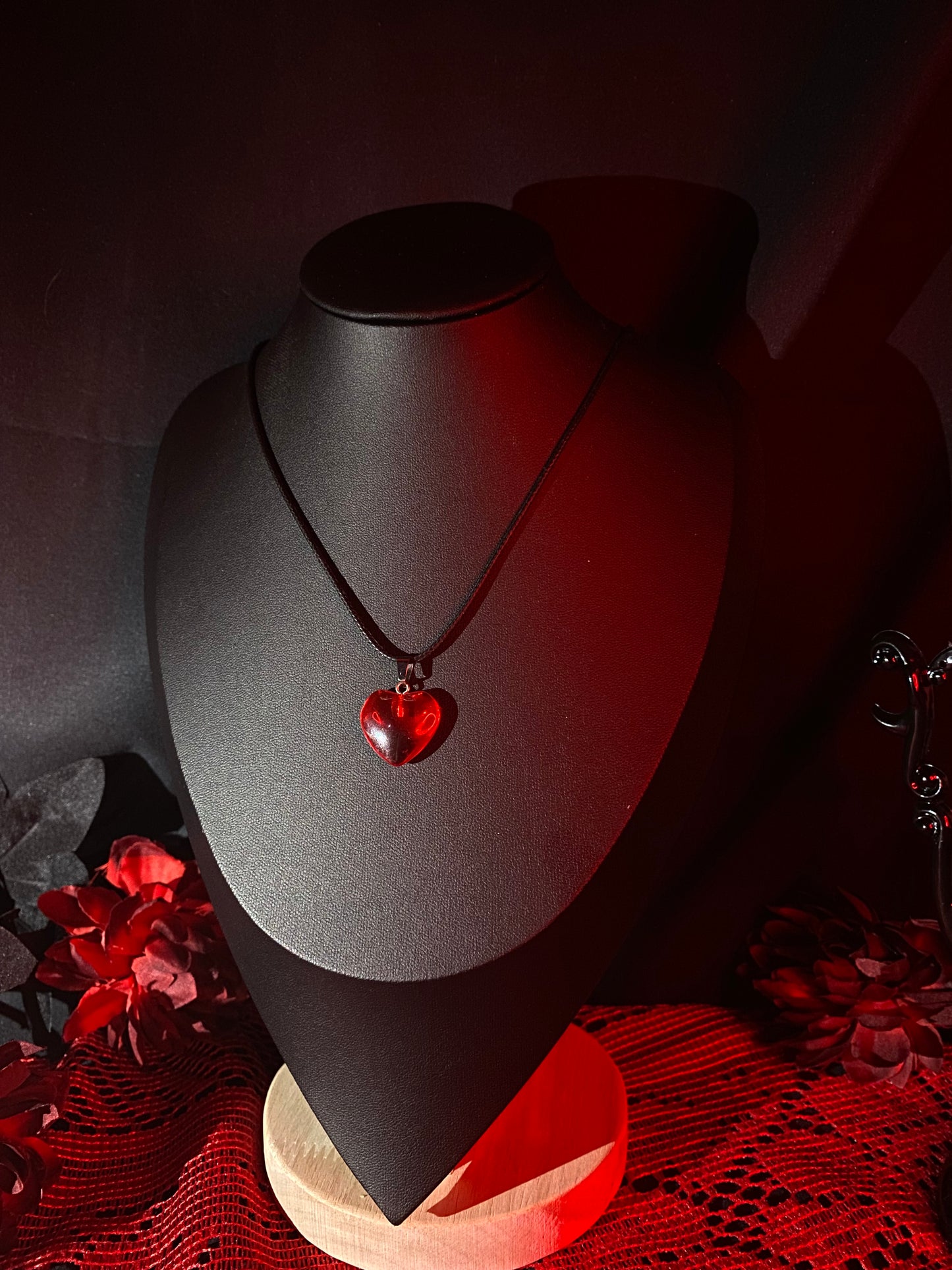 Heart Charm Cord Necklaces