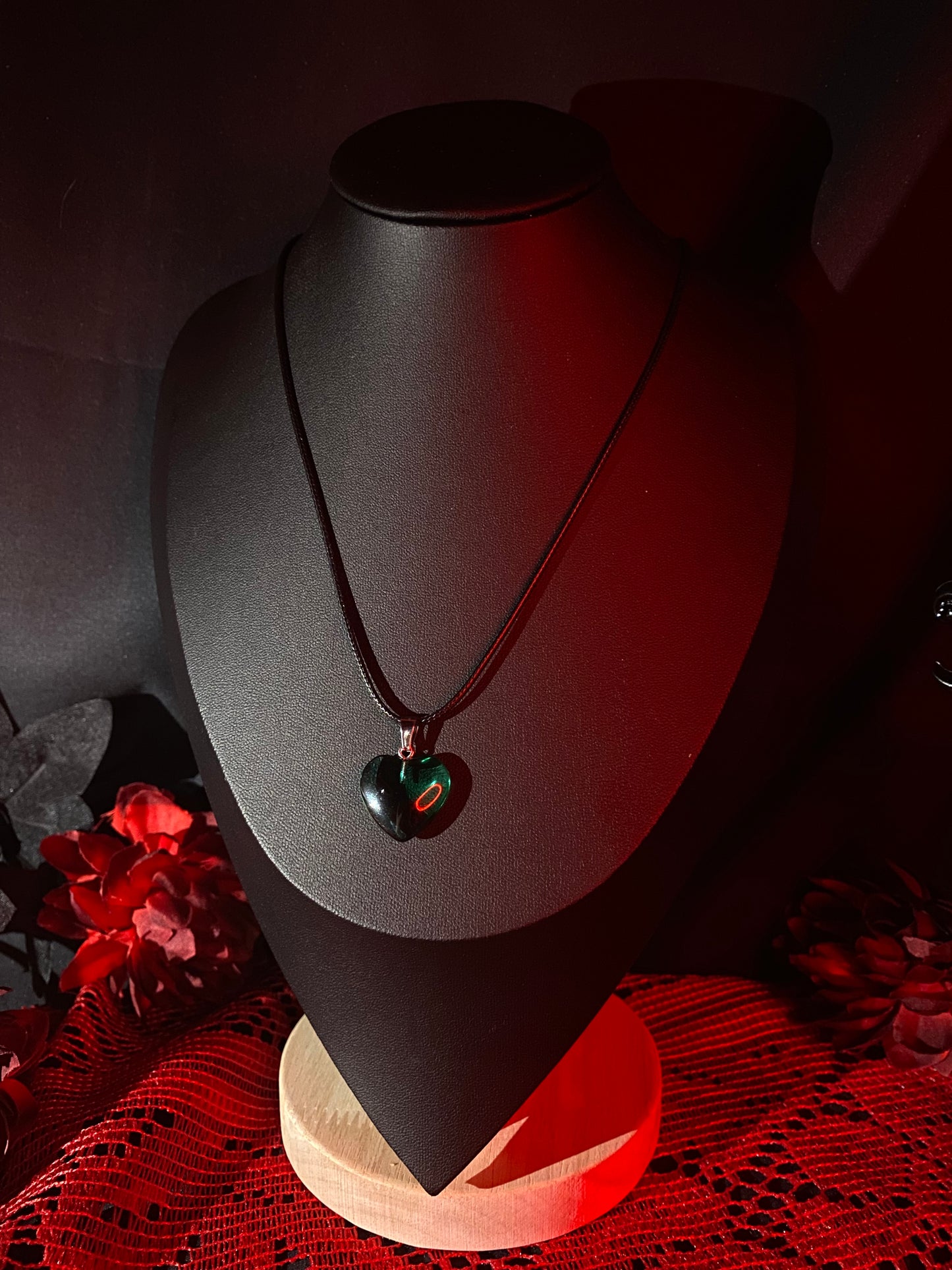 Heart Charm Cord Necklaces