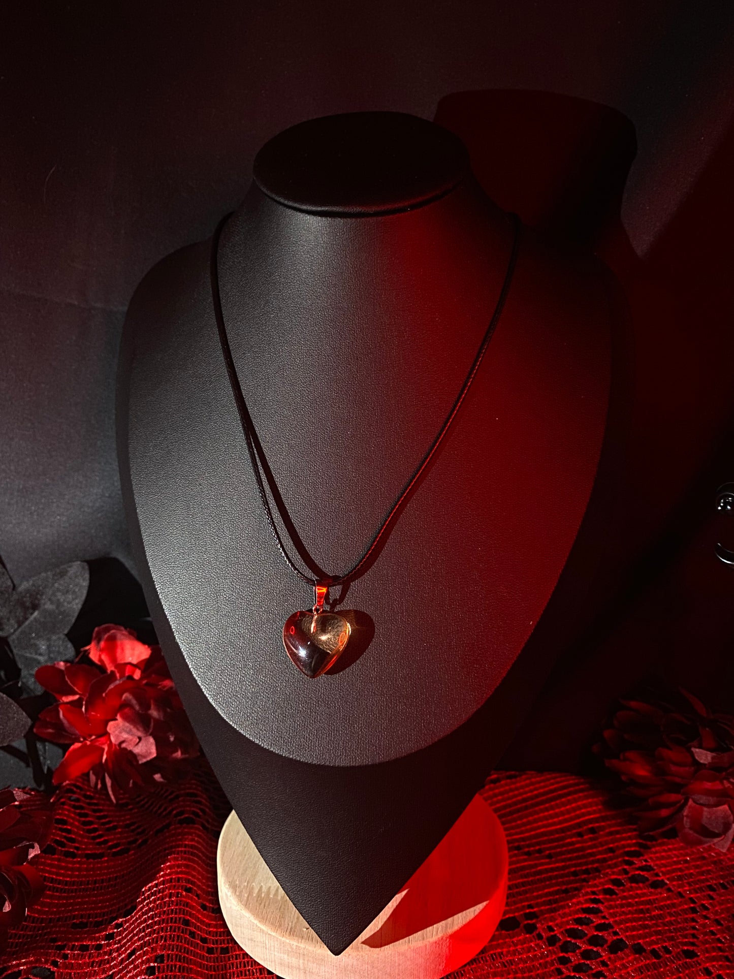 Heart Charm Cord Necklaces