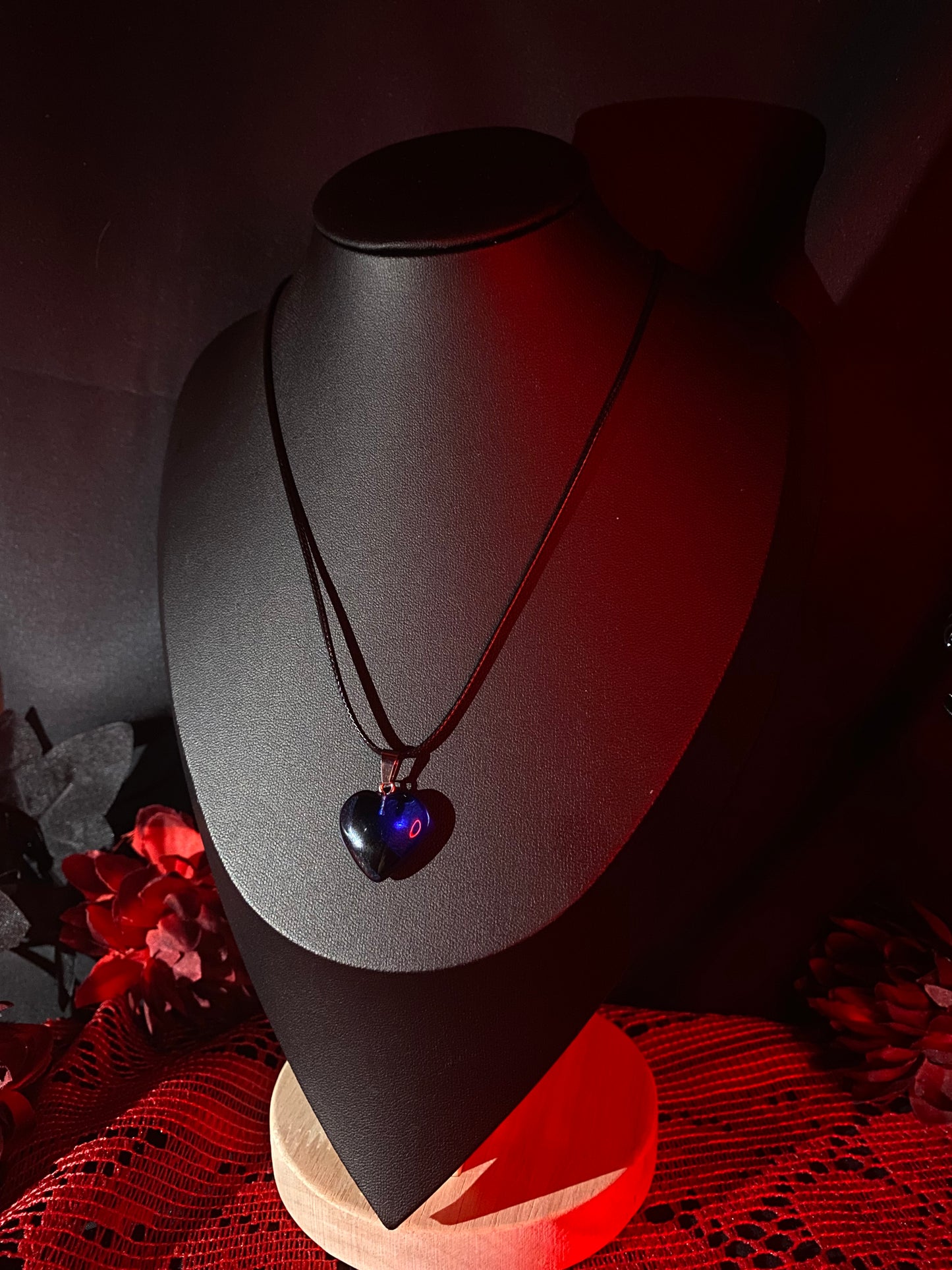 Heart Charm Cord Necklaces