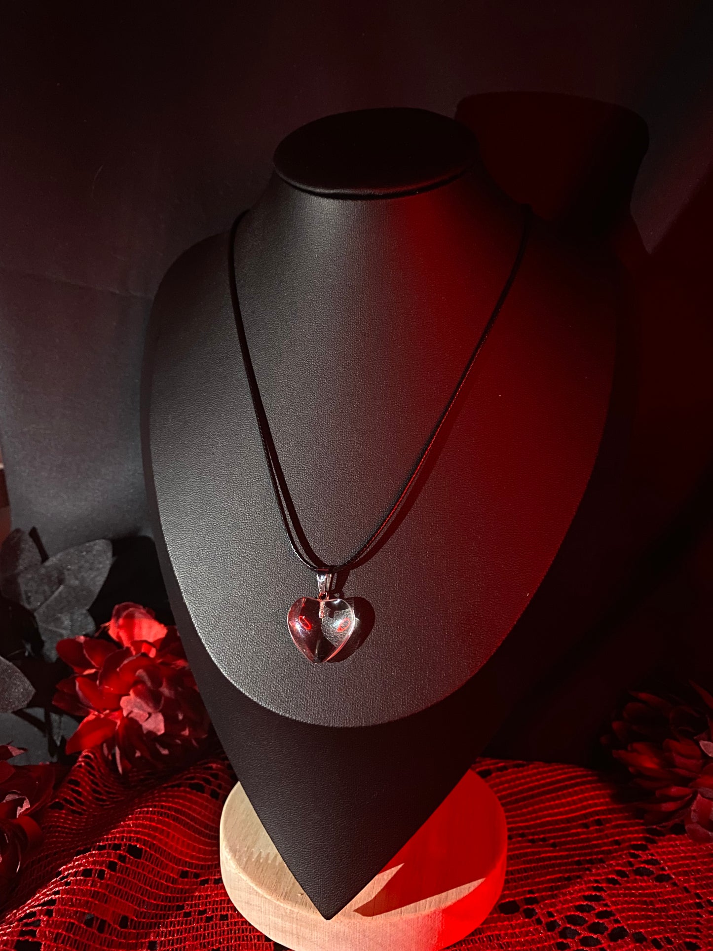 Heart Charm Cord Necklaces